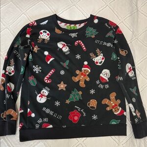 Festive Black Christmas Sweater
